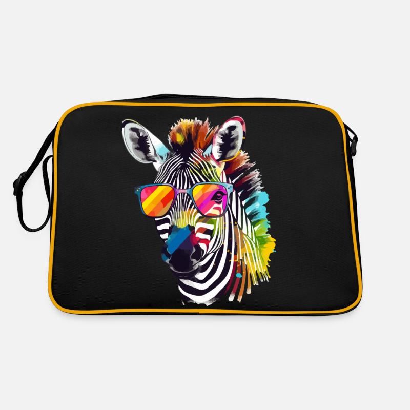 Zeb the bespectacled zebra Retro Bag