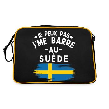 Je Peux Pas J'me Barre Au Suède Vacances - Sac Retro - noir/or - Dos