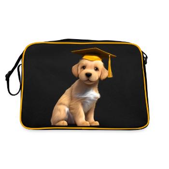 Baccalauréat Golden Retriever Diplôme d’études secondaires - Sac Retro - noir/or - Dos