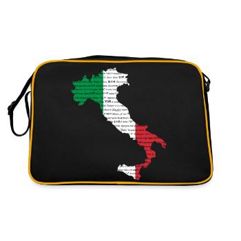 Italy many languages - Retro Bag - black/gold - Back