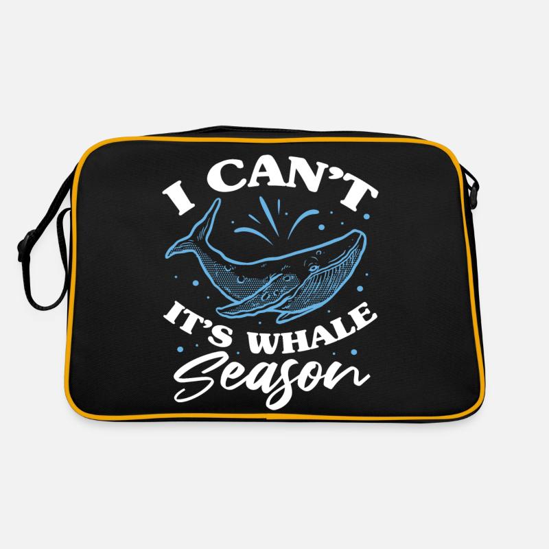 Je ne peux pas c’est la saison des baleines Cétacé bleu Sac Retro