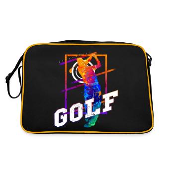 Golf Golf Golfer Sport Hobby Club Vintage - Retro Bag - black/gold - Back
