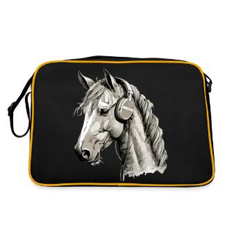 Cork the audiophile horse - Retro Bag - black/gold - Back