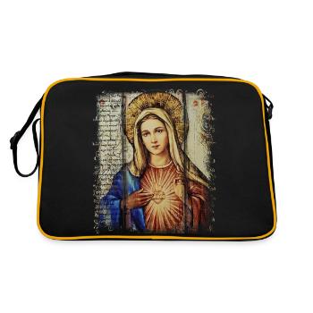 Holly Mary Maria Madonna Mariana Virgin Mary Holy - Retro Bag - black/gold - Back