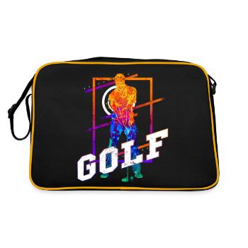 Golf Golf Golfer Sport Hobby Club Vintage - Retro Bag - black/gold - Back