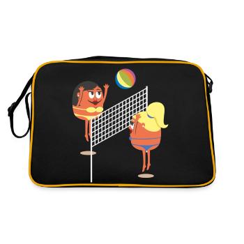 Sommer - Retro Tasche - Schwarz/Gold - Hinten