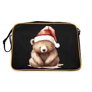 Cuddly bear in winter look! - Retro Bag - black/gold - Back