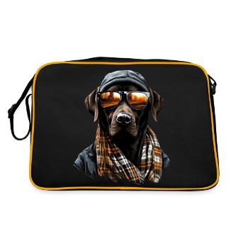 Urban Retriever: Streetwise Labrador Vibes - Sac Retro - noir/or - Dos