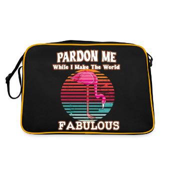 Fabuleux flamant rose - Sac Retro - noir/or - Dos