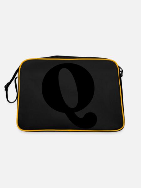 Letter Q - Retro Bag - black/gold - Back