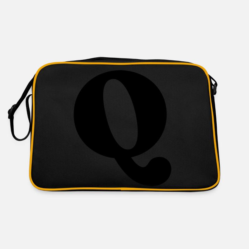 Buchstabe Q Retro Tasche