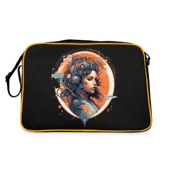 Science fiction t shirt design - Retro Tasche - Schwarz/Gold - Hinten
