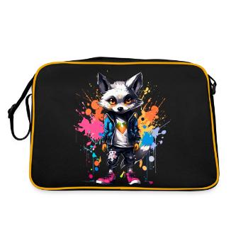 Fox in the Art House: A Crafted Tee Full of Flair! - Retro Bag - black/gold - Back
