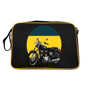Illustration de moto vintage - Sac Retro - noir/or - Dos