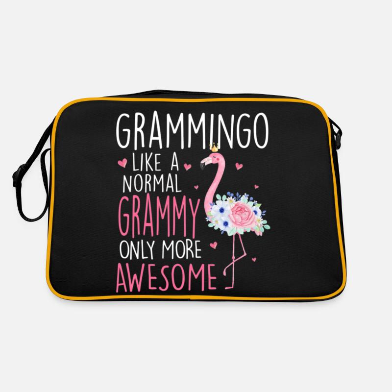 Flamingo Grammingo wie ein normaler Grammy Floral Retro Tasche