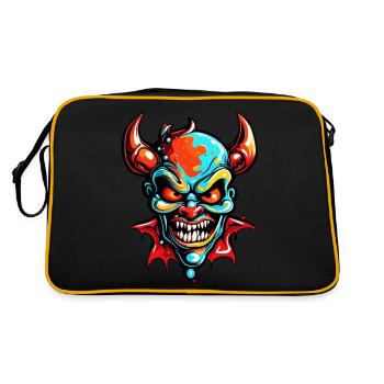 Devil / Hell / Horror / Devilish / Evil - Retro Bag - black/gold - Back