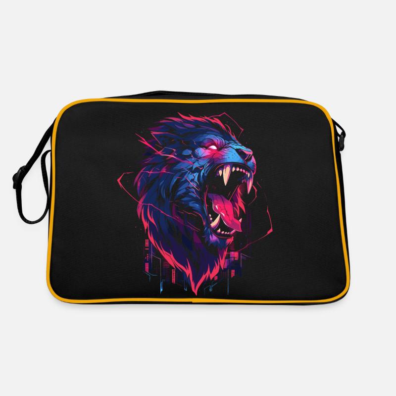 Synthwave Lion Retro Bag