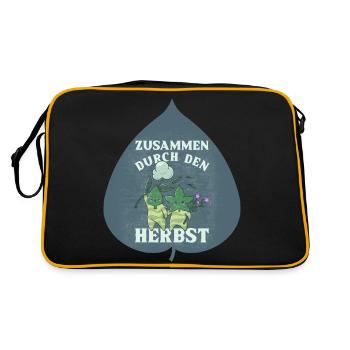 Together Through the Fall Leaves Gift - Retro Bag - black/gold - Back