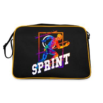 Sprint, Sprint, Sprint, Athlétisme, Course à pied - Sac Retro - noir/or - Dos