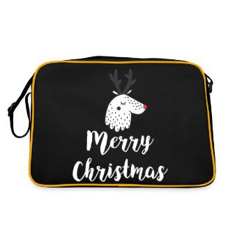 Merry Christmas - Retro Bag - black/gold - Back