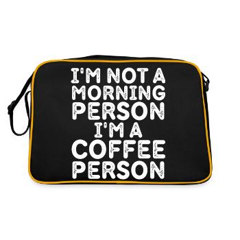 Je ne suis pas du matin - Sac Retro - noir/or - Dos