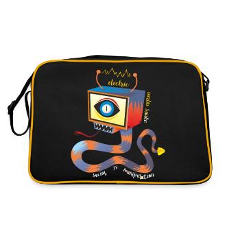 TV'S ELECTRIC SNAKE - Retro Bag - black/gold - Back