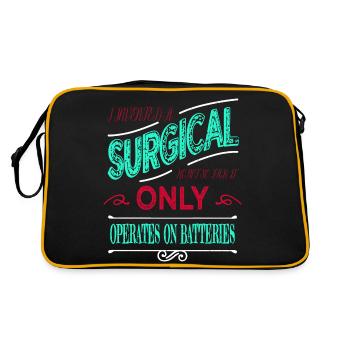 robotics tshirt present humor boys funny quote - Retro Bag - black/gold - Back