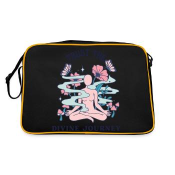 law of attraction quote - Retro Bag - black/gold - Back
