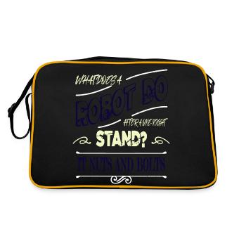 cool aerospace engineering family funny quote - Retro Tasche - Schwarz/Gold - Hinten