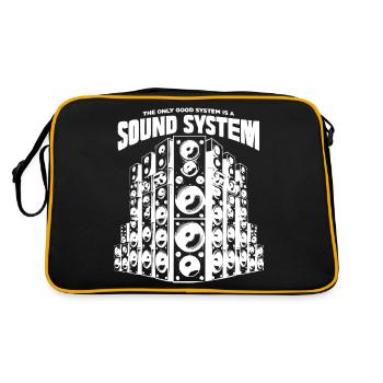 The only good system is a soundsystem - Retro Bag - black/gold - Back