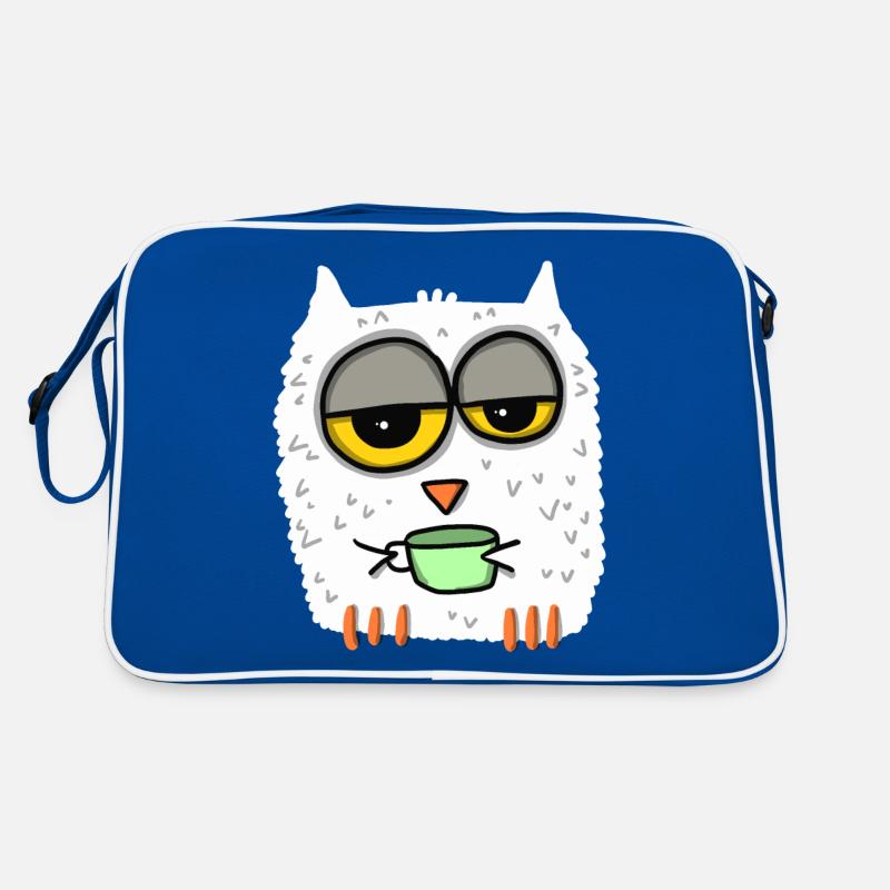 müde Eule Retro Tasche