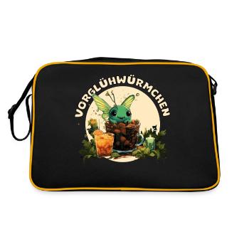 Devant les lucioles jeu de mots drôle - Sac Retro - noir/or - Dos