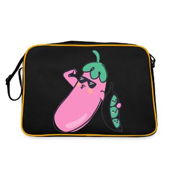 Power - Retro Tasche - Schwarz/Gold - Hinten