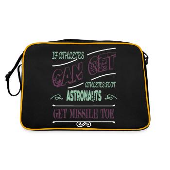 Bday Telescope Geek Planets Astronomy Tshirt - Retro Bag - black/gold - Back