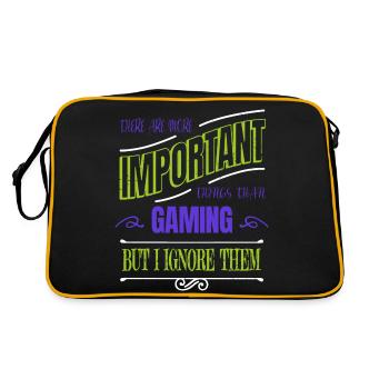 Cool fête des pères chemise jeu vidéo cadeau idée - Sac Retro - noir/or - Dos