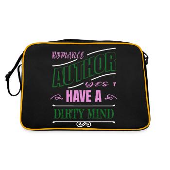 present idea blog creativewriting author bookworm - Retro Bag - black/gold - Back