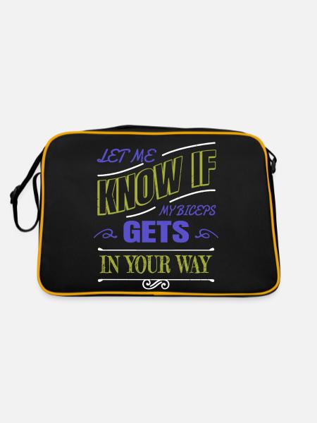quote joke volleyball sport love churrascada - Retro Bag - black/gold - Back