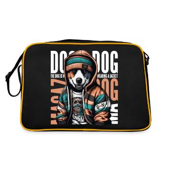 URBAN CHIC : LE CHIEN EMBRASSE LA VIE CITADINE AVEC STYLE - Sac Retro - noir/or - Dos
