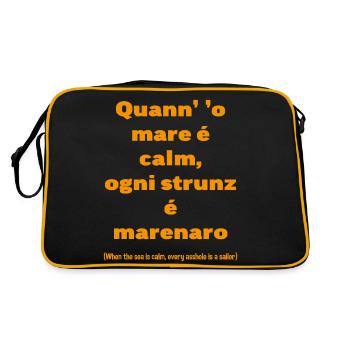 When the sea is calm every clumsy sailor - Retro Bag - black/gold - Back