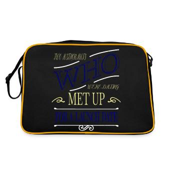Weightless Space Ship Celestial Statement Gift - Retro Bag - black/gold - Back