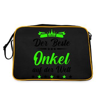 Best uncle in the whole world - Retro Bag - black/gold - Back