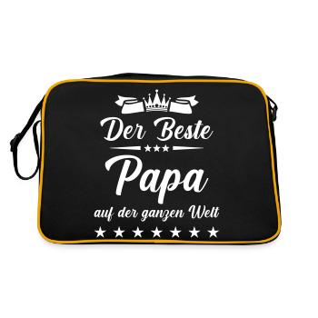 The best dad in the whole world - Retro Bag - black/gold - Back