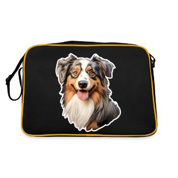 Australian Shepherd - Retro Bag - black/gold - Back
