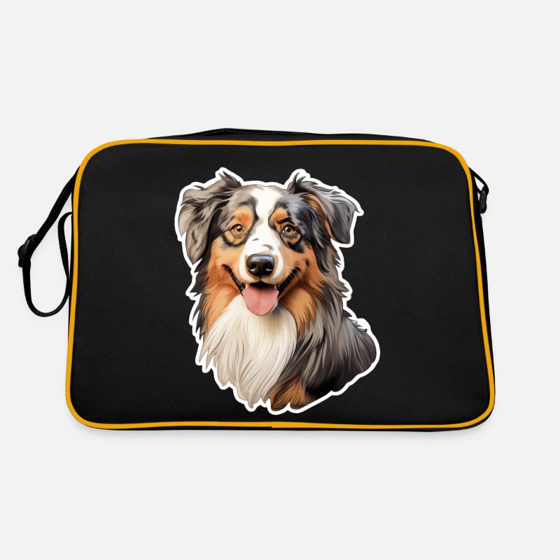 Berger australien - Sac Retro - noir/or