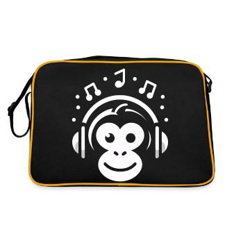 Joyful Monkey Tune - Retro Bag - black/gold - Back