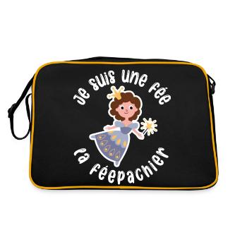 I'm a Fairy the Fairy Pachier Fairy - Funny Humor - Retro Bag - black/gold - Back