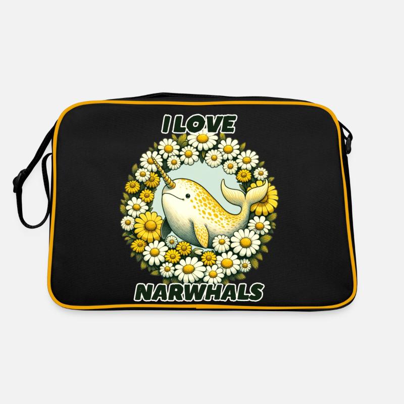 J’adore les narvals Sac Retro