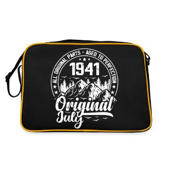 Juli 1941 Original: 83 Jahre altes Geburtstagsgeschenk - Retro Tasche - Schwarz/Gold - Hinten