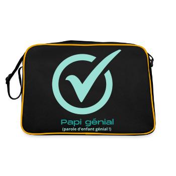 Papi génial - Sac Retro - noir/or - Dos