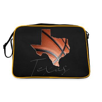 Real Basketball in Texas State Map TX - Retro Bag - black/gold - Back